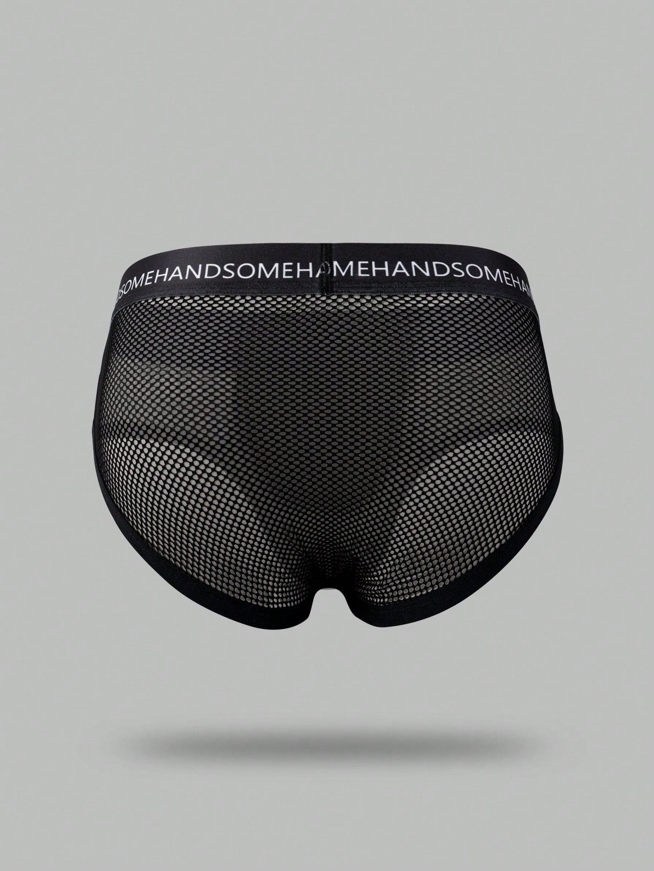 Men's Mesh Contrast Letter Elastic Band Underwear