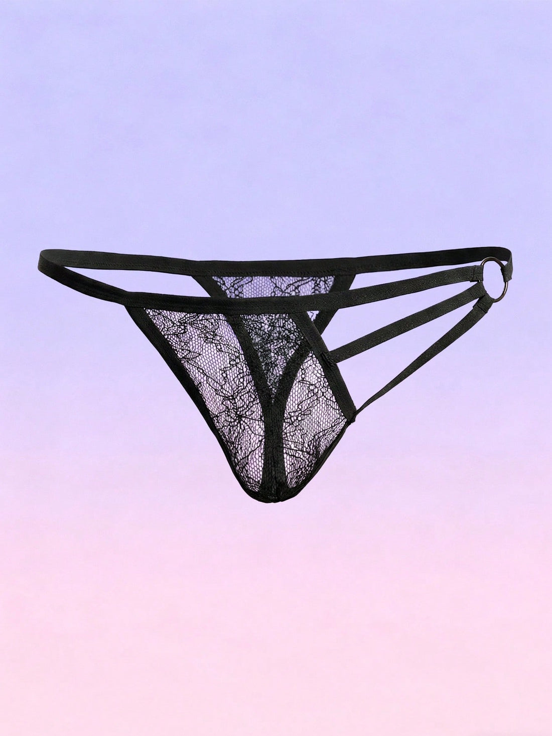 Lace Hollow Out Thong For Men