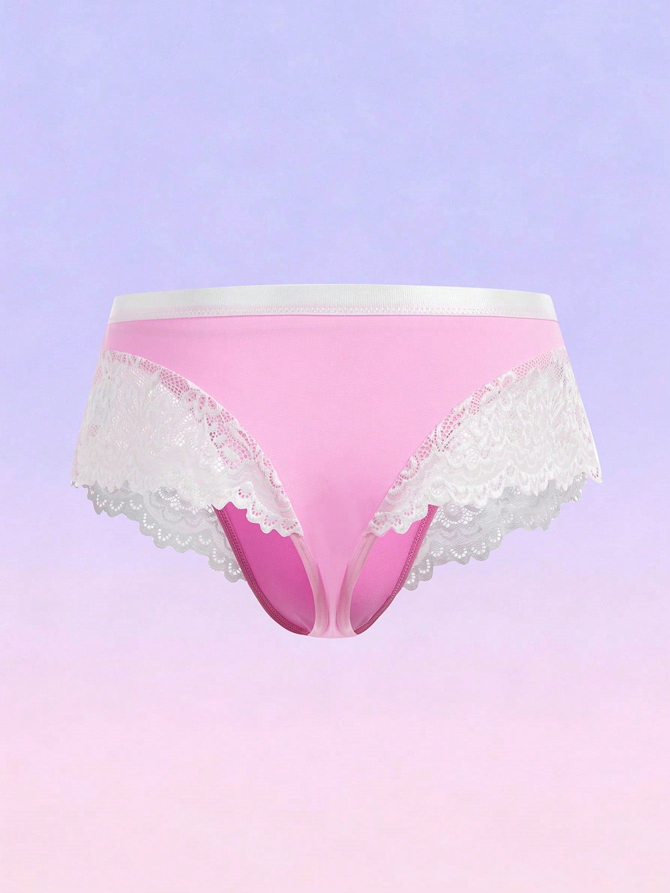 Lace Trim Sexy Briefs For Men