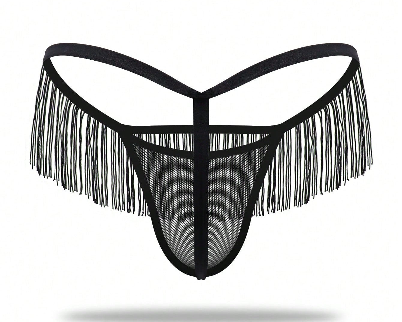 Mesh Hollow Out Waist Tanga Briefs For Men