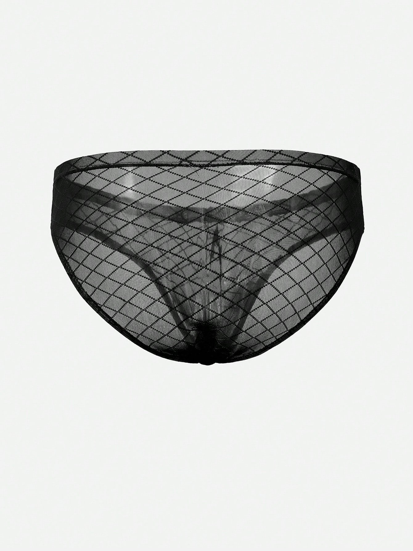 Black Mesh Sexy Thong Panty For Men