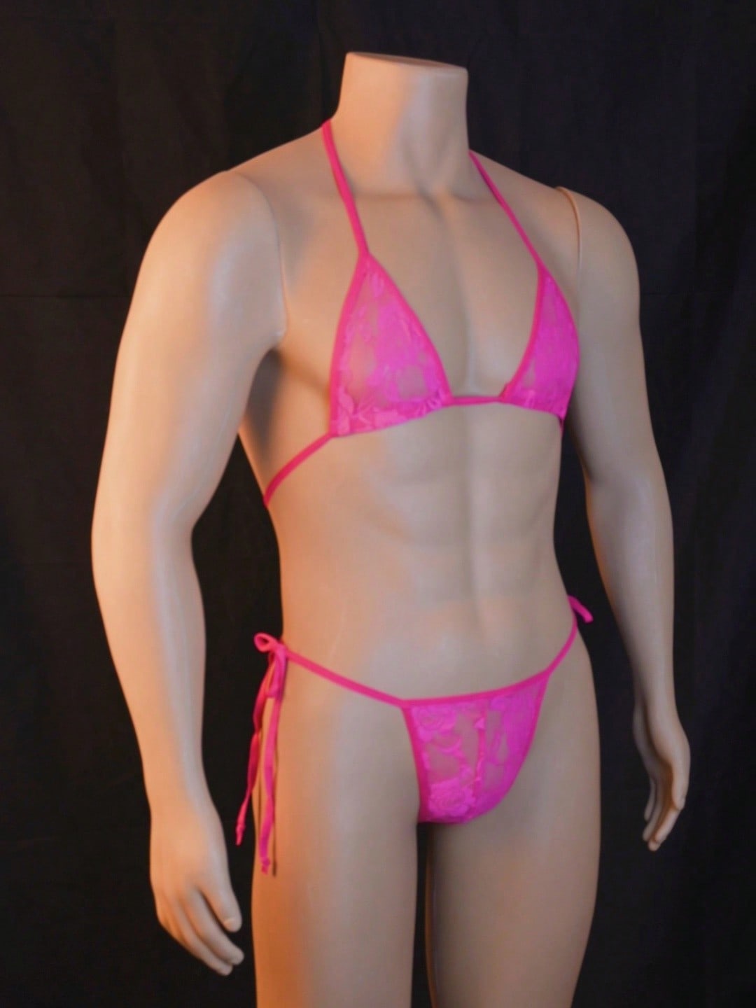 Lace Underwear And Briefs Set For Men 2pcs