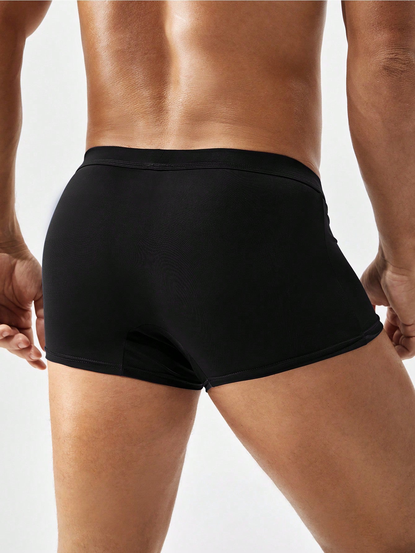 Men’s Solid Color Slim Profile Short Breathable Fabric For Daily Wear