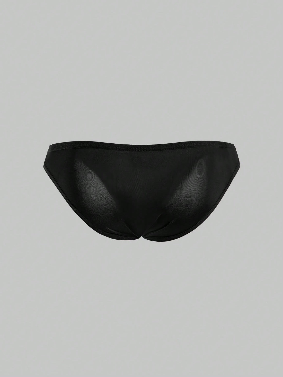 1pc Men’s Silk-Style Fabric Short, Solid Color, Smooth Texture, For Daily Wear