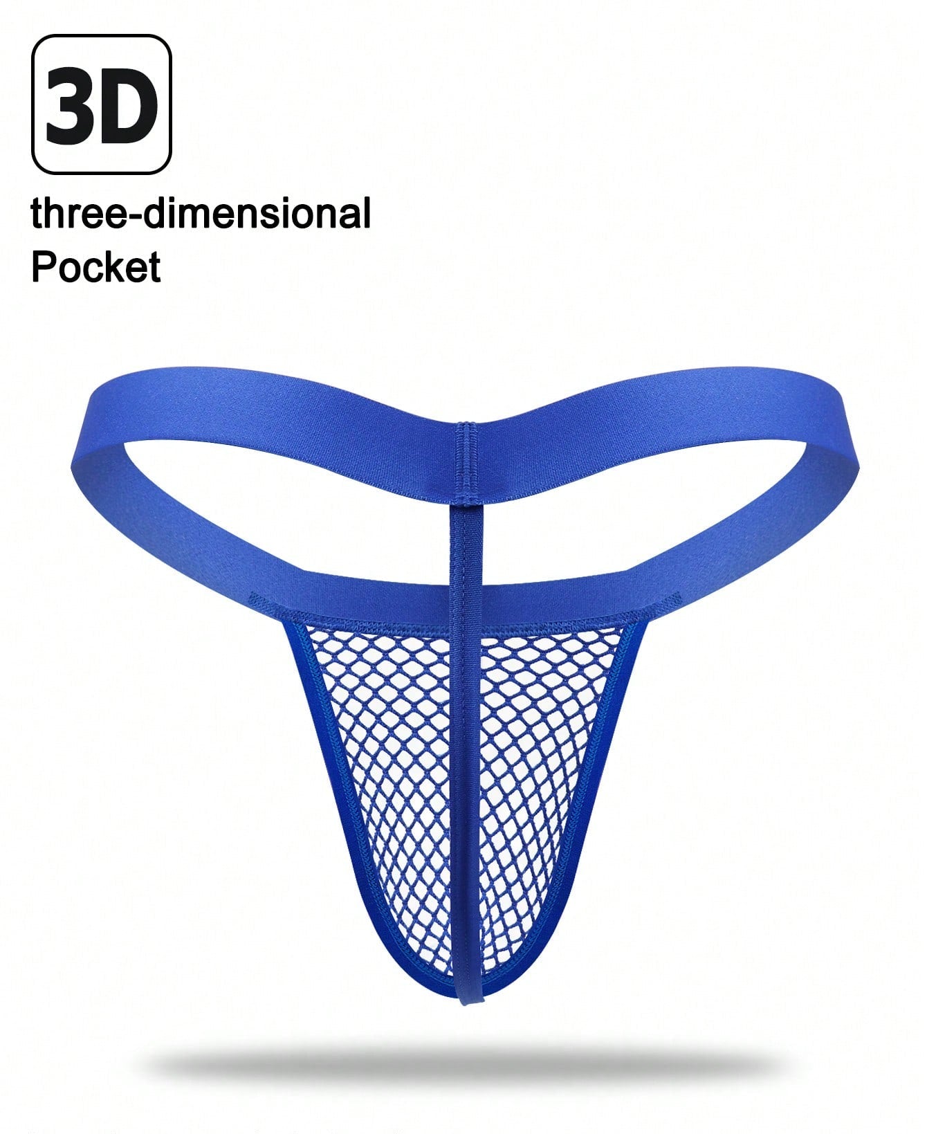 1pc Men’s Blue Mesh Short, Lightweight and Breathable Fabric, Simple Daily Design