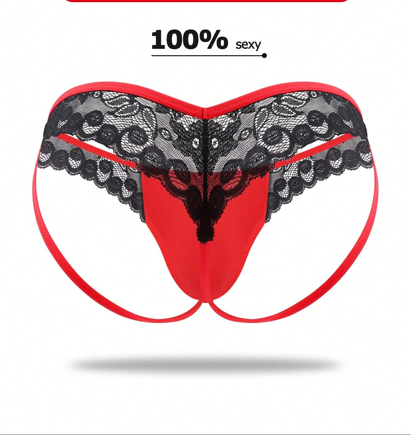 Men’s Contrast Color Lace Patchwork Short, Lightweight Material, Decorative Pattern Detail