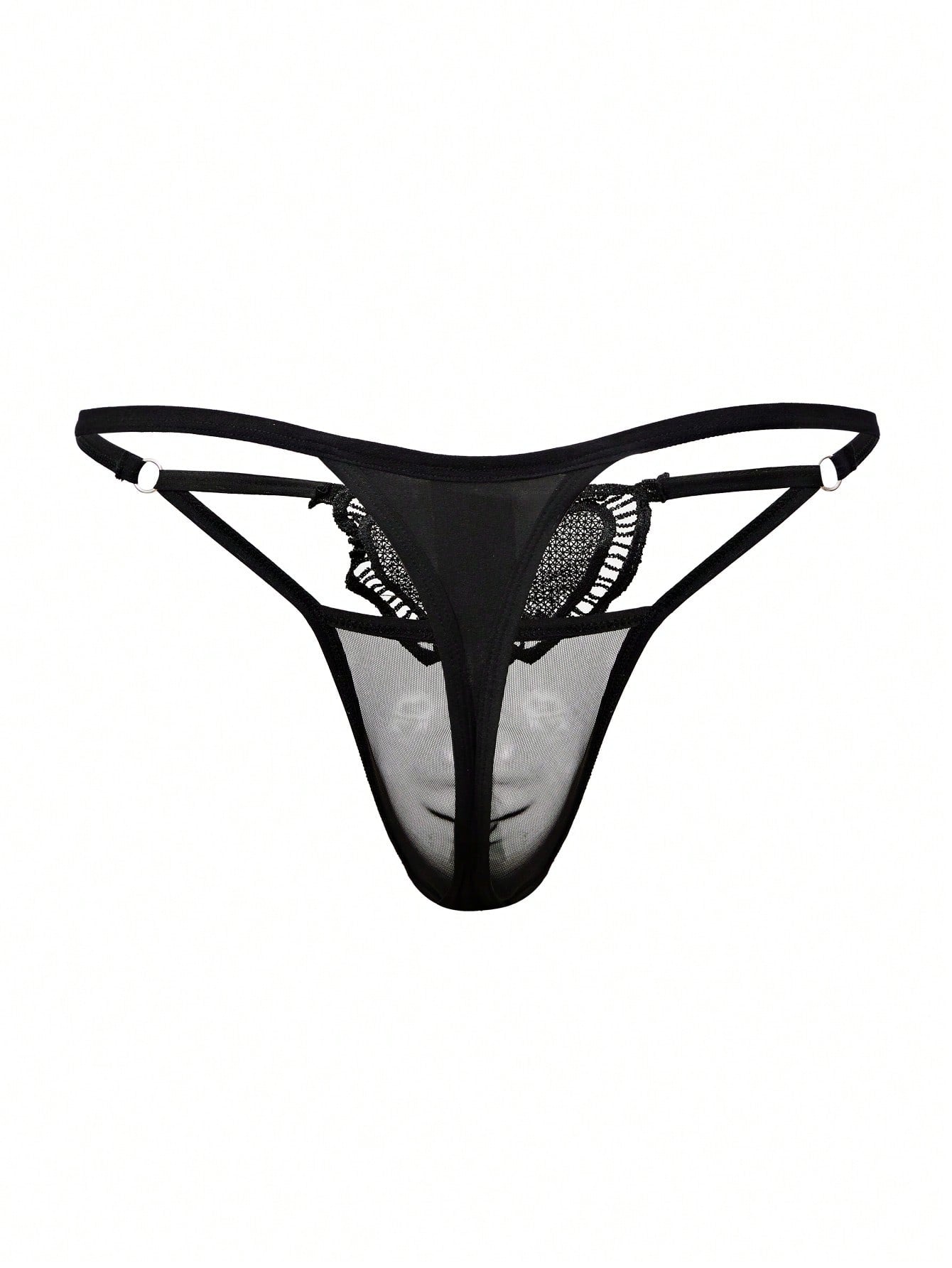 Men’s Mesh Fabric Short With Heart Embroidery Detail, Lightweight Texture, For Daily Wear