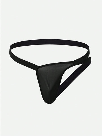 Men’s Solid Color Short With Elastic Waist Detail, Clean Design, For Everyday Use