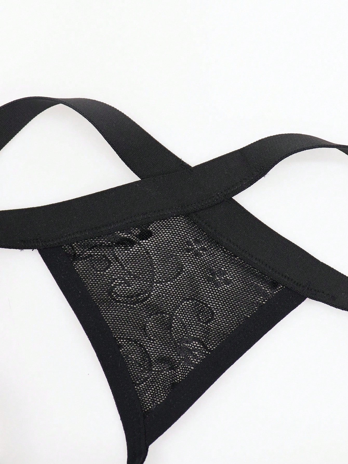 Men’s Solid Color Mesh Fabric Short With Hollow Pattern Detail, Breathable Structure, For Everyday Use