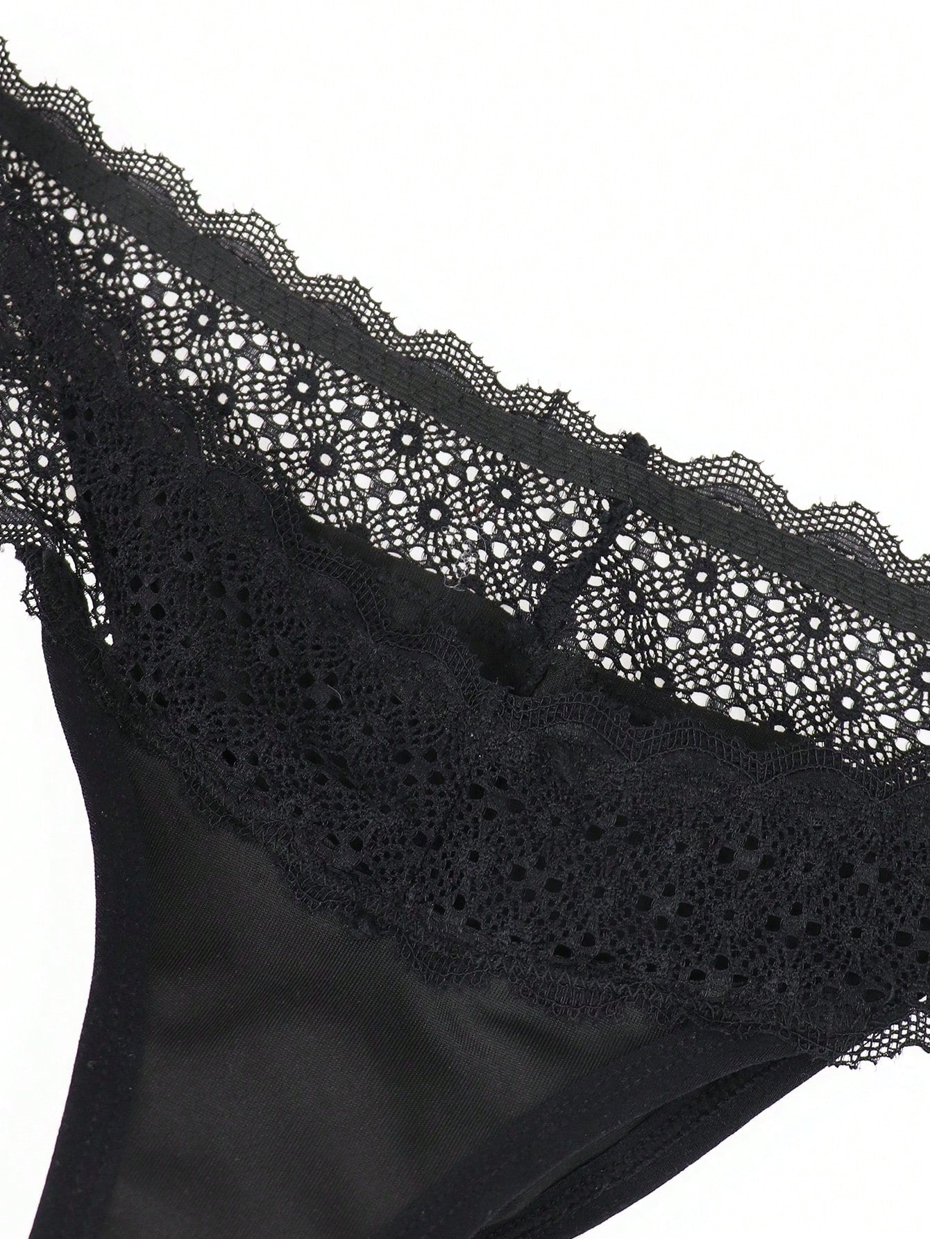 Men's Fabric U-Pouch Lace Trim Briefs