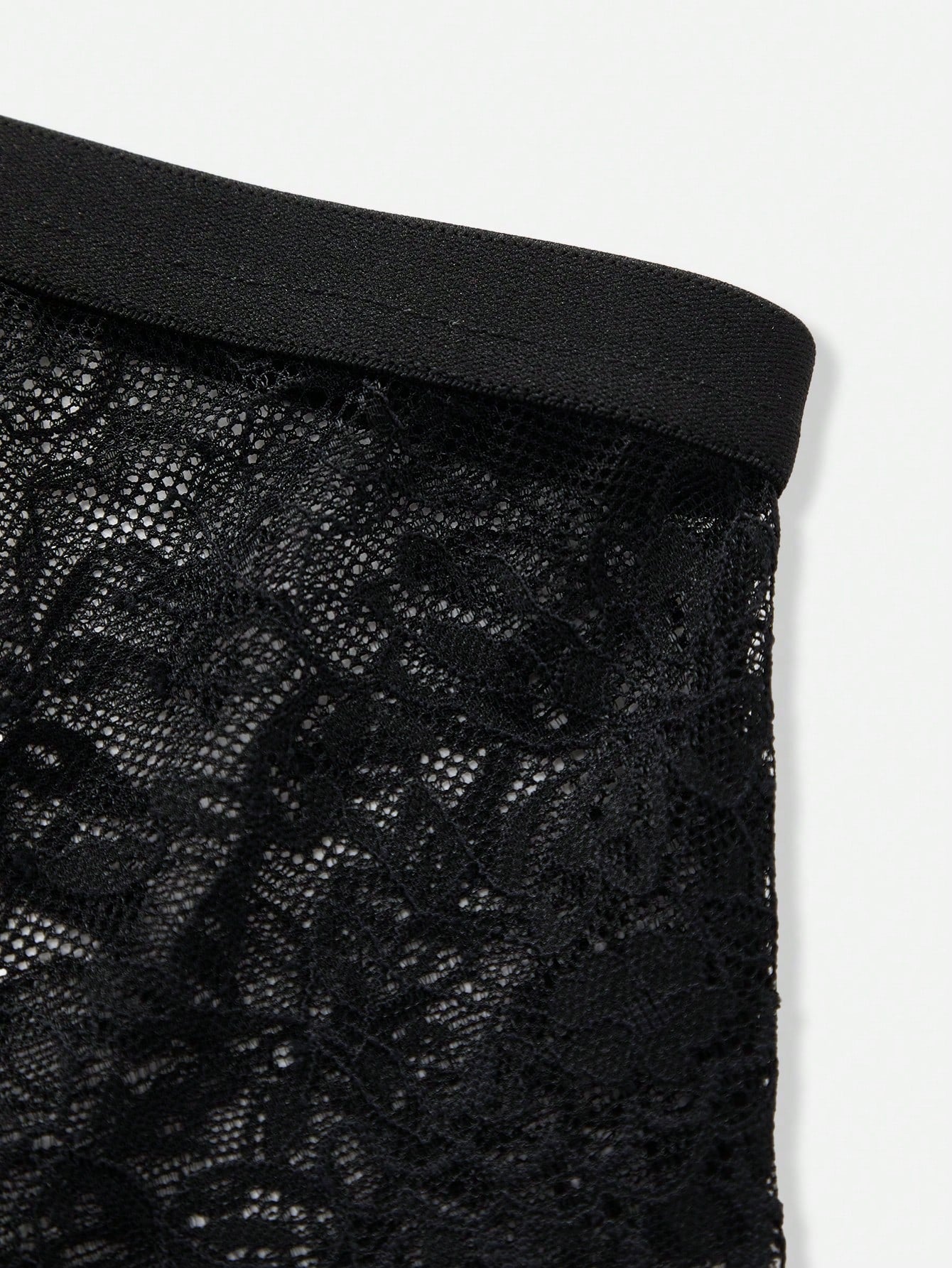 Men’s Black Short With Elastic Waist Detail, Textured Knit Fabric, Simple Design, For Daily Wear