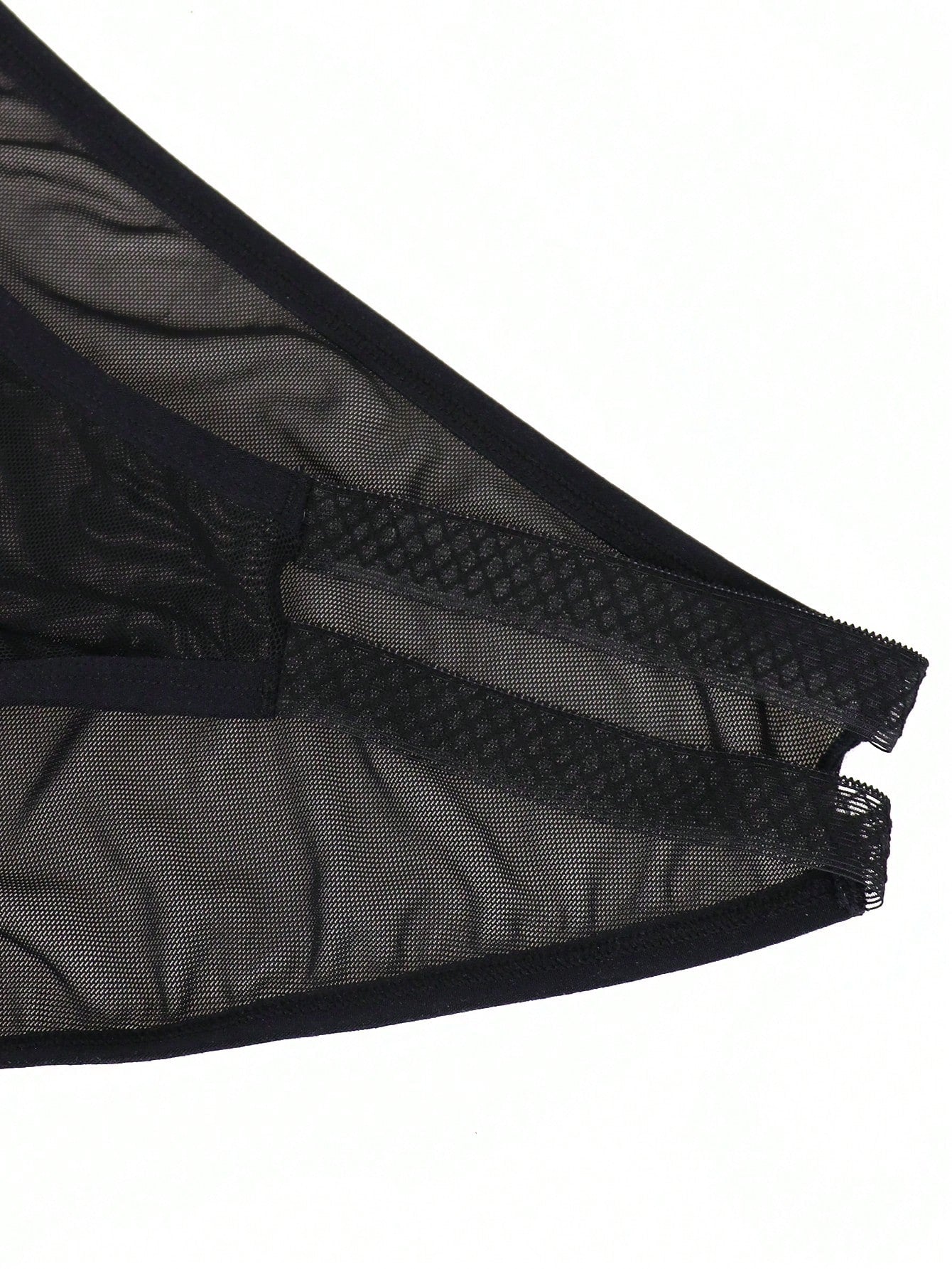 Men’s Mesh Short with Lace Trim, Mid-Rise Style, Soft Fabric, Easy to Wear