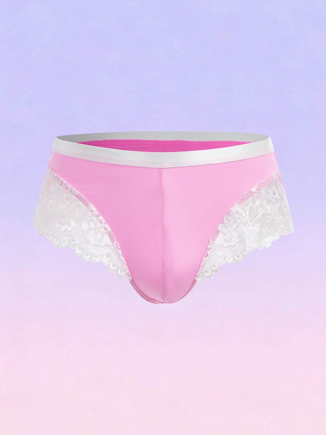 Lace Trim Sexy Briefs For Men
