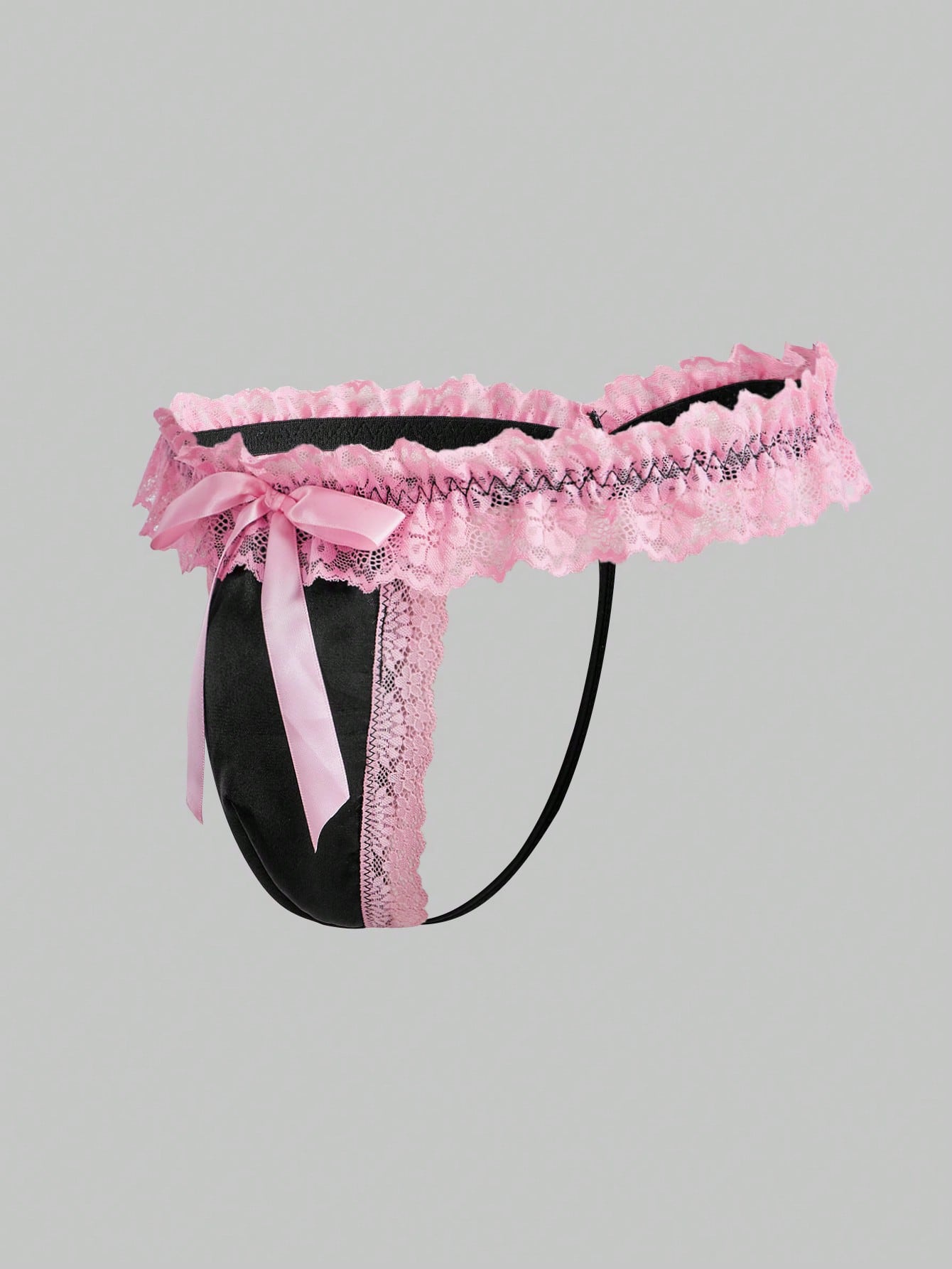 Pink Bow Design Lingerie For Men