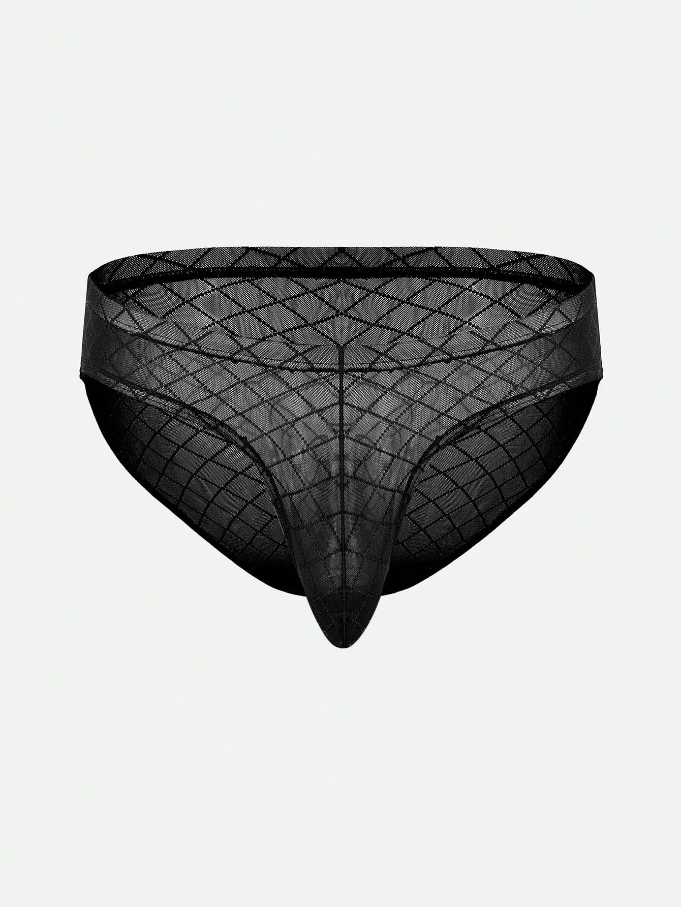 Black Mesh Sexy Thong Panty For Men