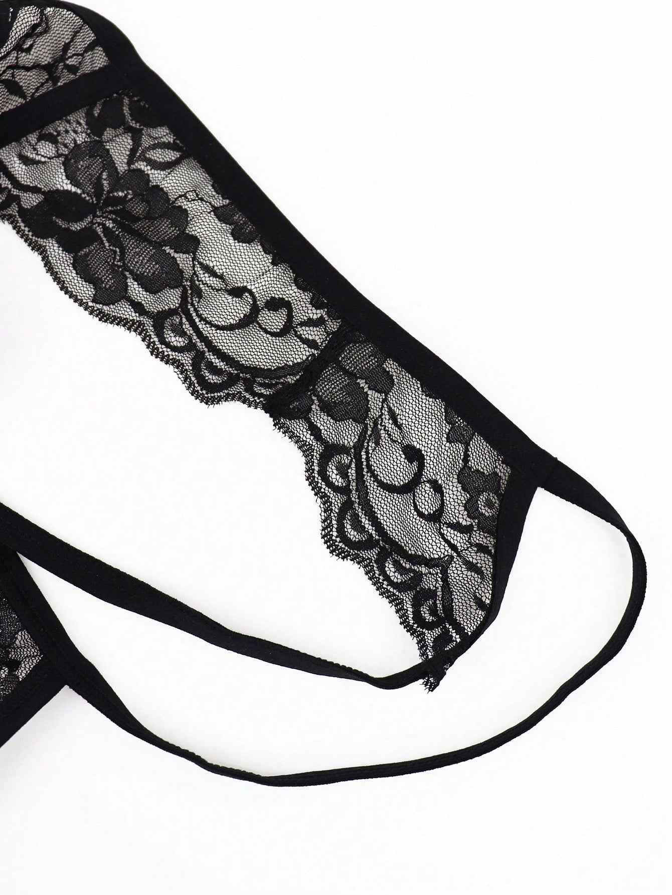 1pc Men’s Rose Lace Short, Lightweight Fabric, Simple Structure, Comfortable Fit