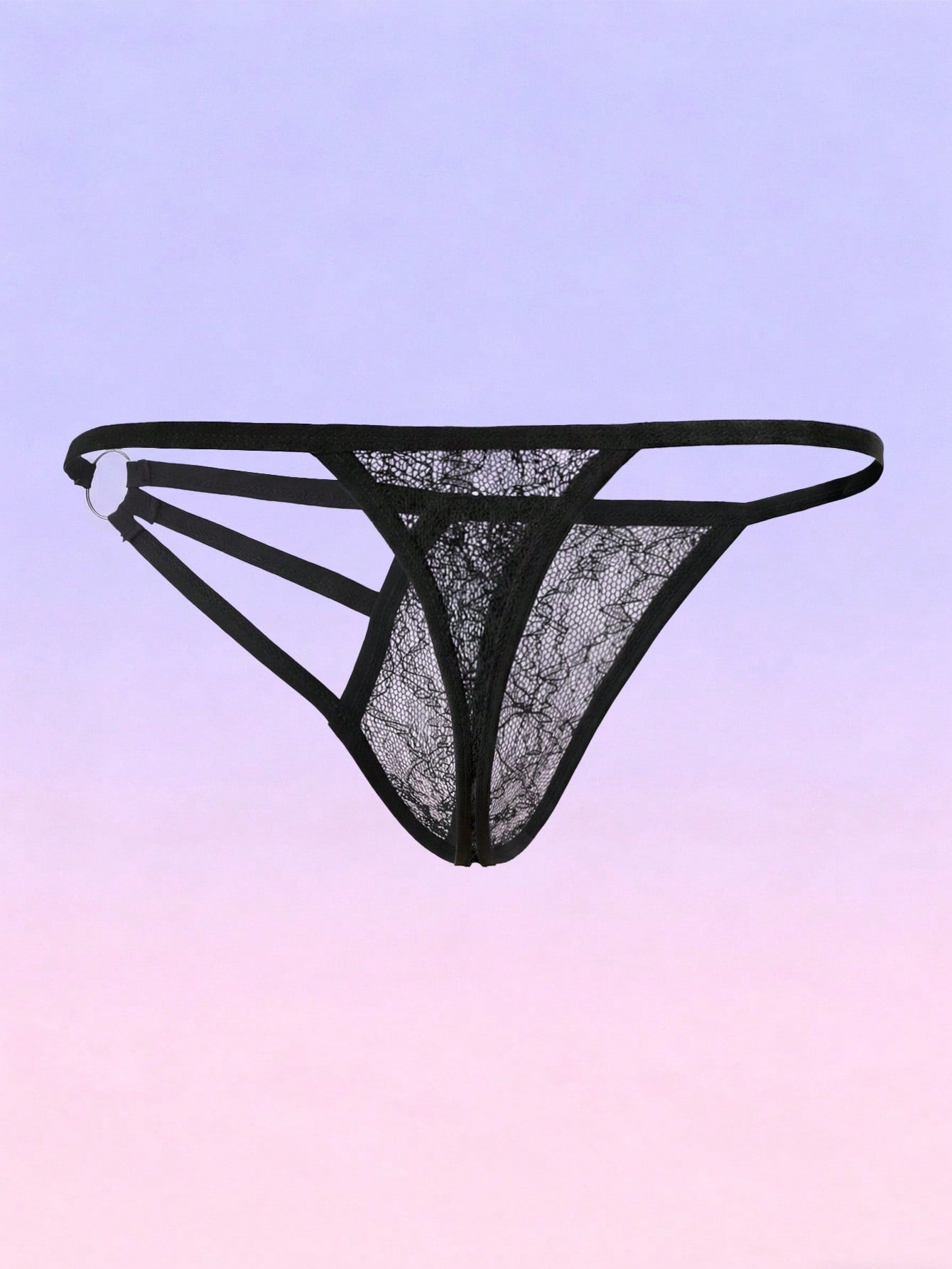 Lace Hollow Out Thong For Men