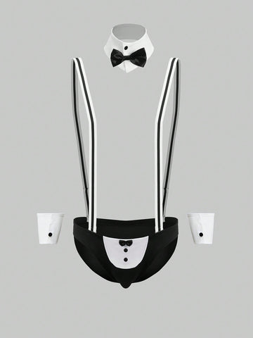 Men’s Costume Set, Uniform-Inspired Design, Lightweight Fabric for Party Use