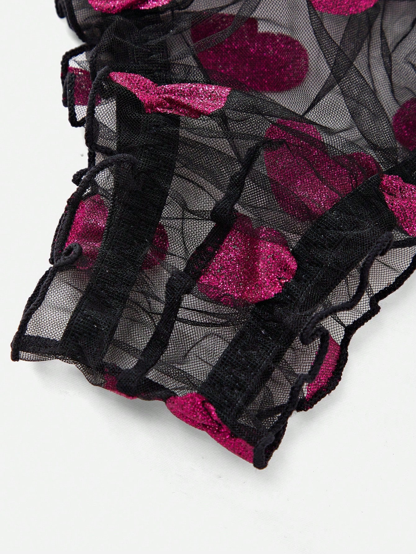 Men’s Mesh Fabric Short With Heart Pattern, Lightweight Design, For Casual Styling