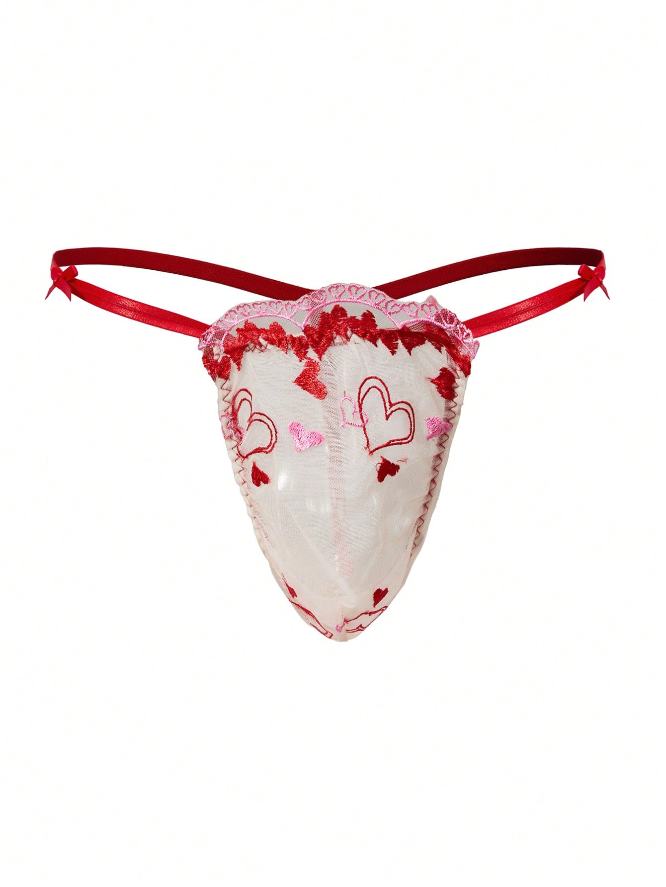 Men’s Heart Pattern Short, Solid Color, Clean Design, For Daily Wear