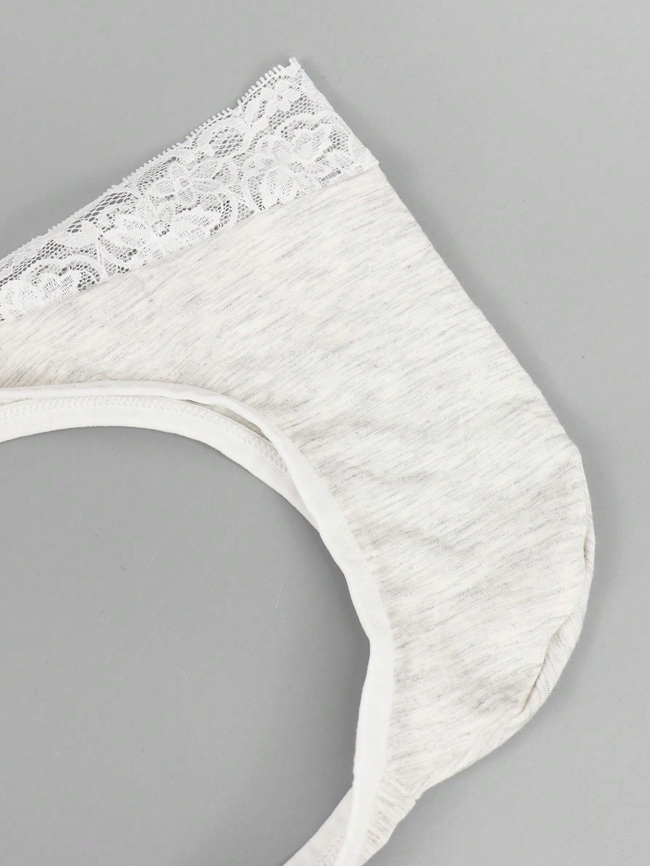 Men’s Lace Trim Short, Shadow Grey and White Color Options, Lightweight Fabric, Clean Design