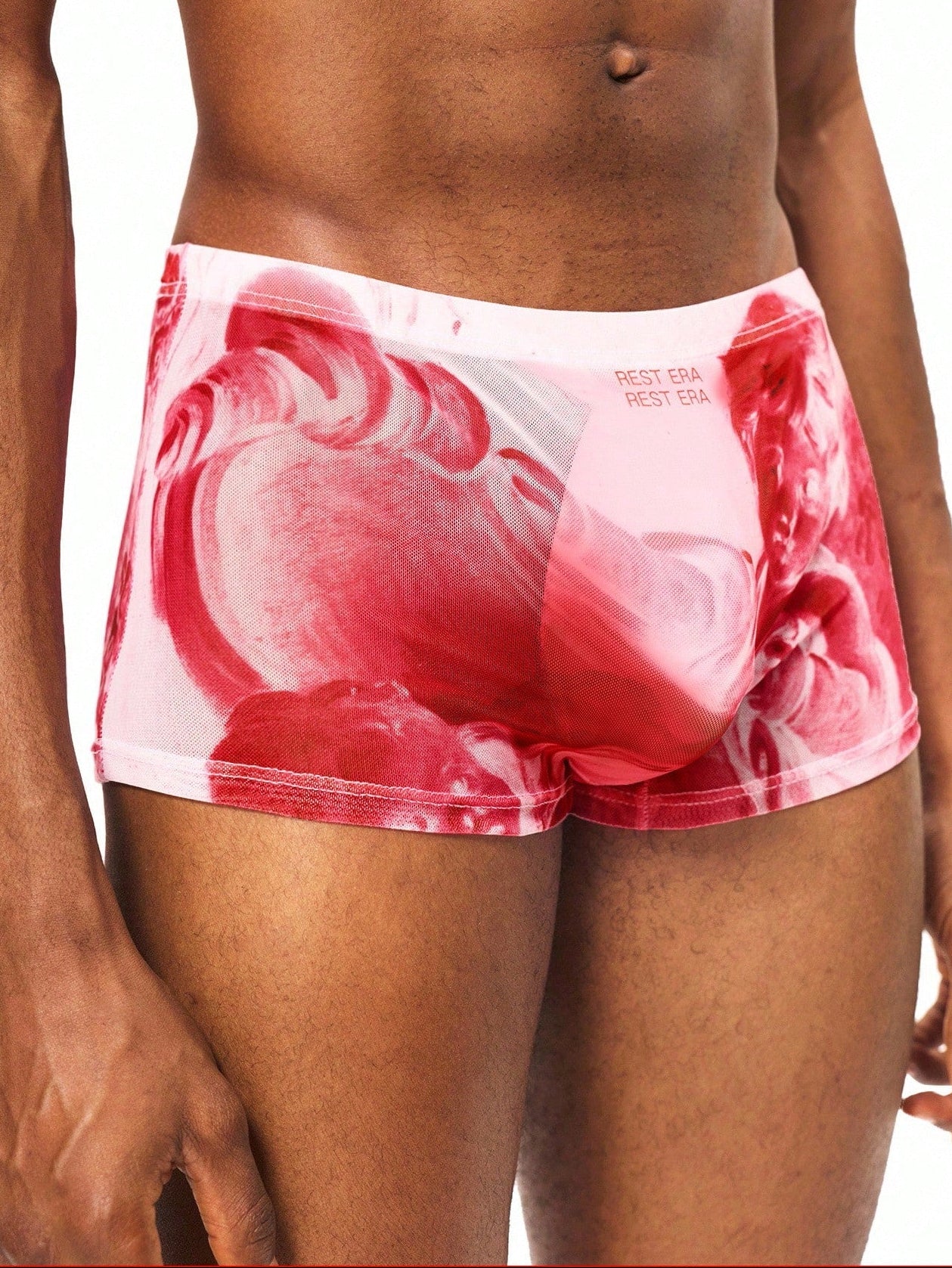 1pc Men's Mesh Printed Briefs