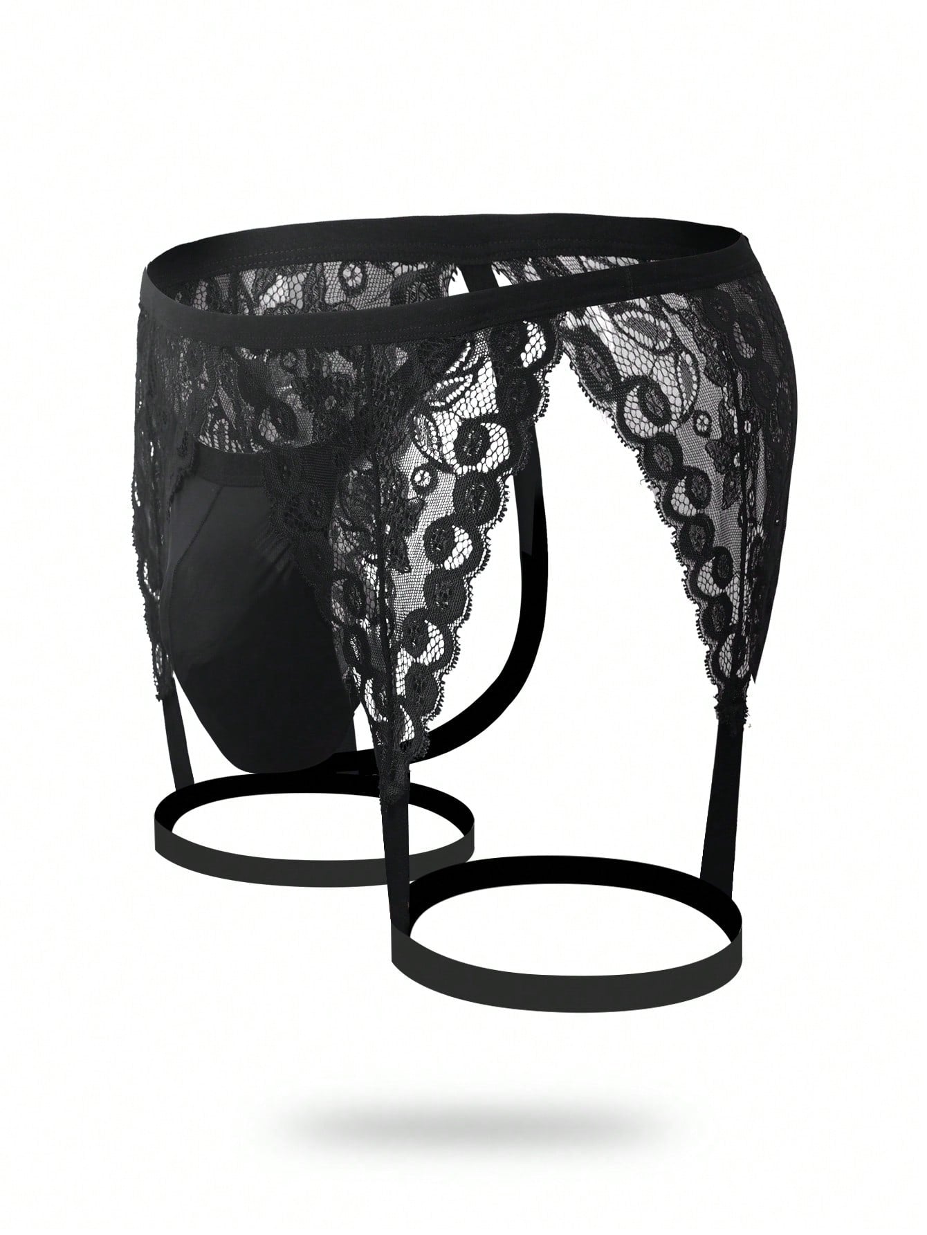 Men’s Black Lace Short, Lightweight Fabric, Simple Construction