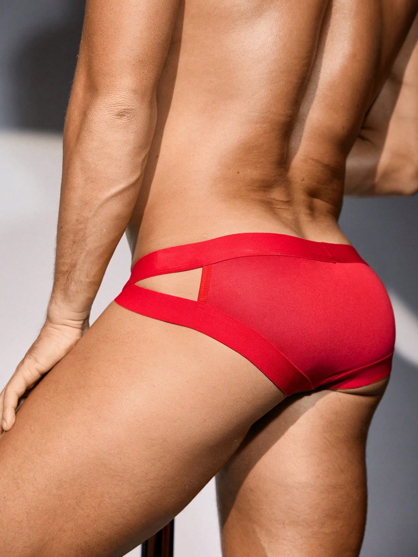 Men’s Solid Color Short With Panel Detail Neutral Design For Everyday Use