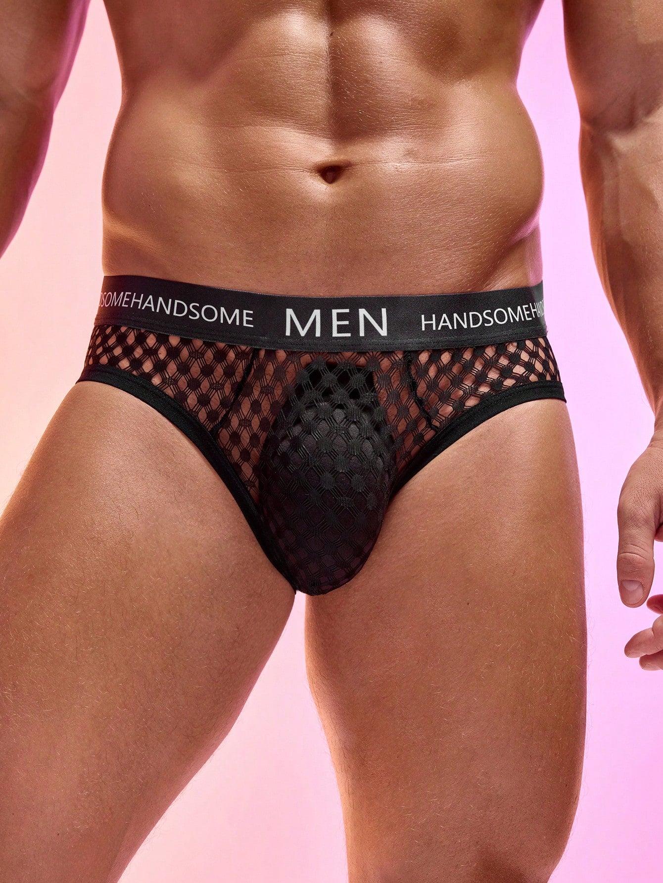 Letter Jacquard Waistband Briefs For Men