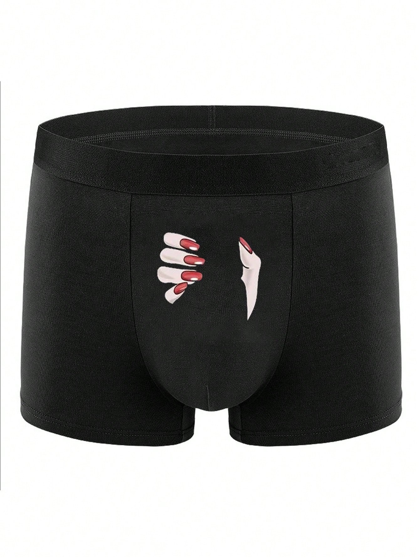 1pc Men's Printed Stretch Fabric Briefs