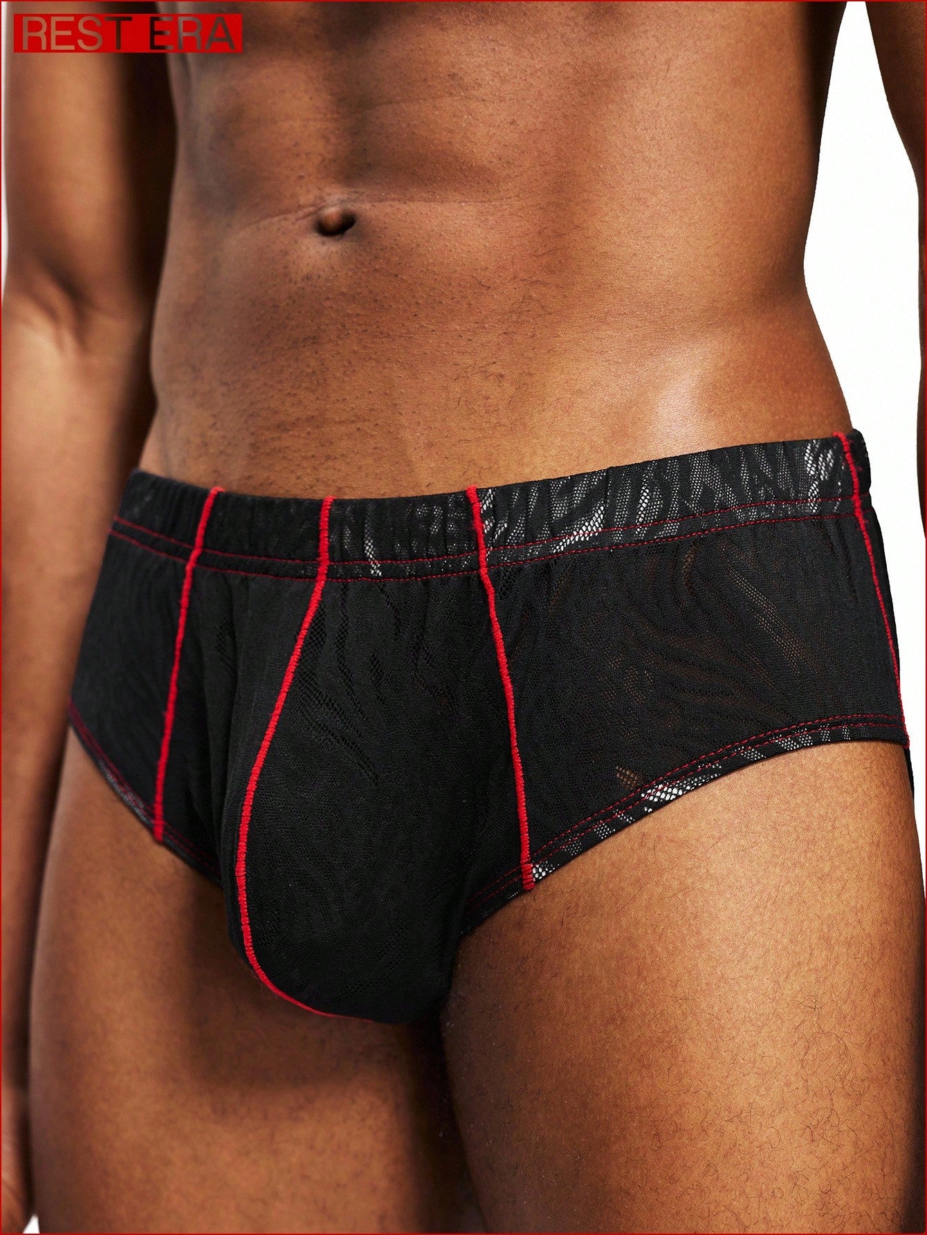 Mesh Jacquard Briefs For Men