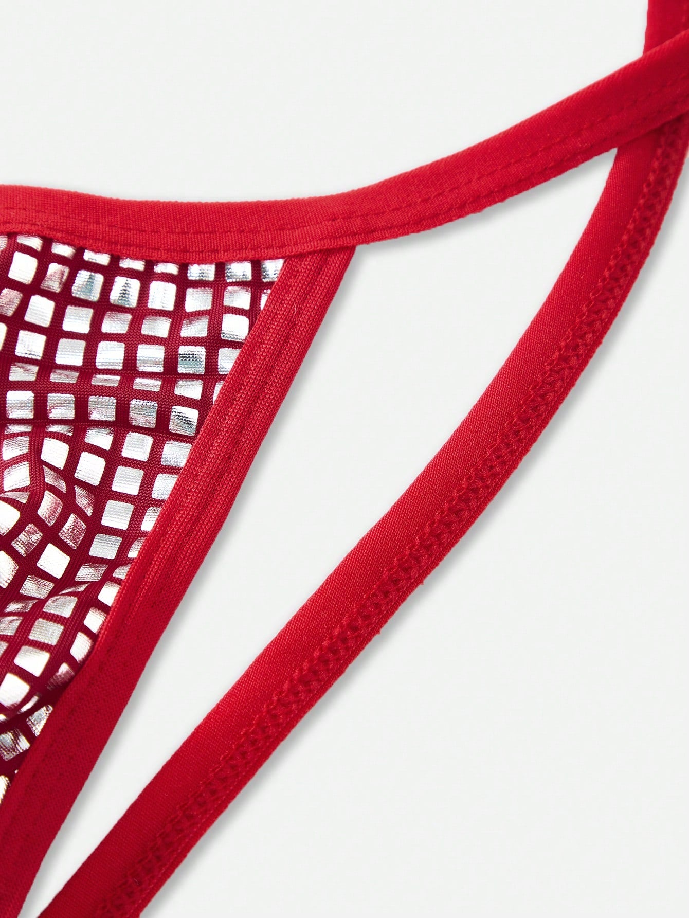 Men’s Metallic-Look Fabric Patchwork Short, Smooth Texture, Clean Design, For Daily Styling