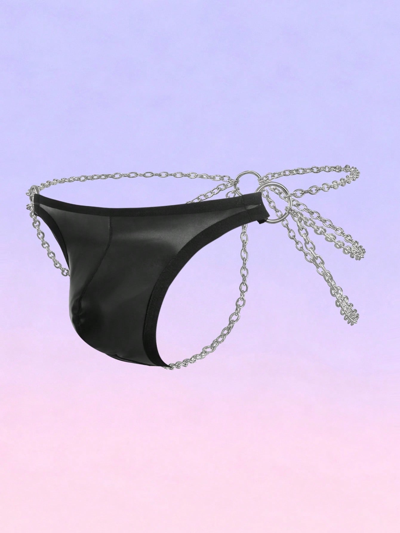 Black Chain Thong For Men