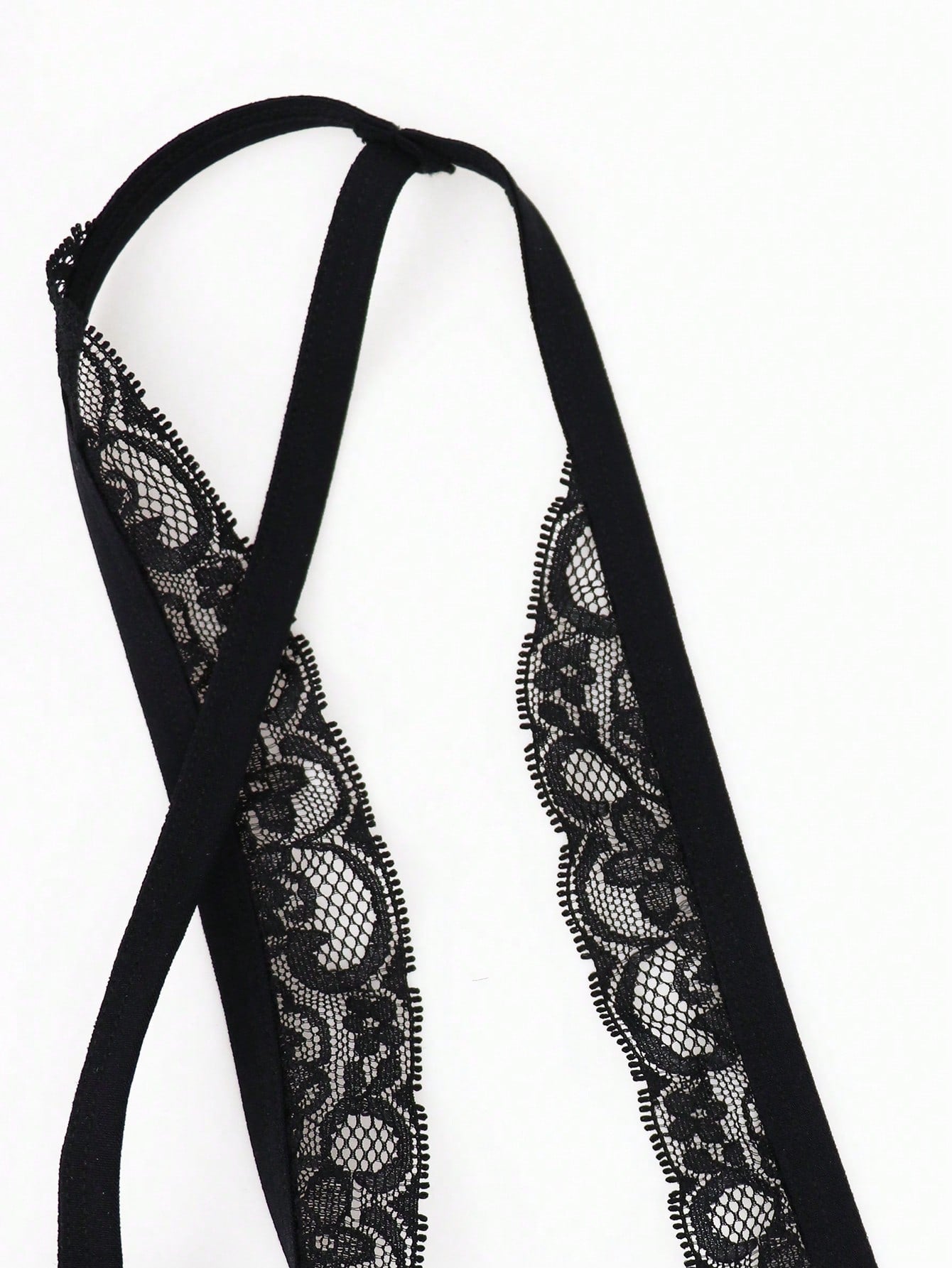 Men’s Black Mesh Short with Lace Trim, Mid-Waist Design, Lightweight Material