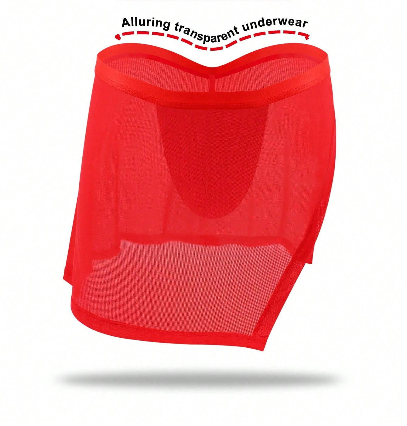 Men’s Bright Red Mesh Short, Seamless Design, Lightweight and Breathable Fabric