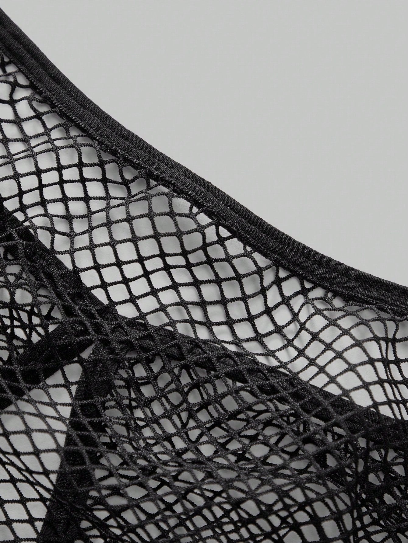 Mesh Fabric Crotchless Fishnet Briefs For Men