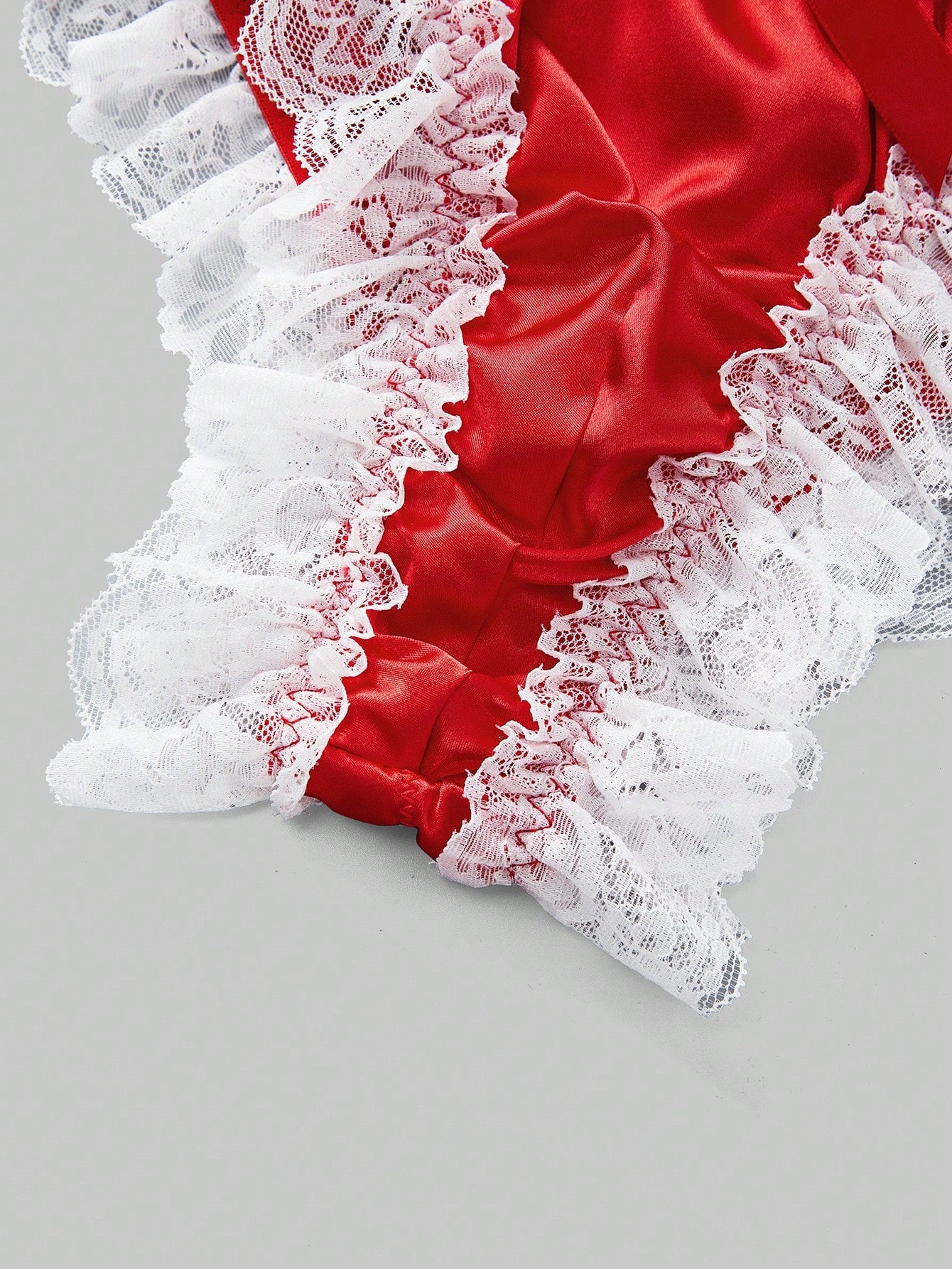 Men’s Satin-Style Short With Bow Accent, Smooth Texture, Solid Color, For Daily Styling