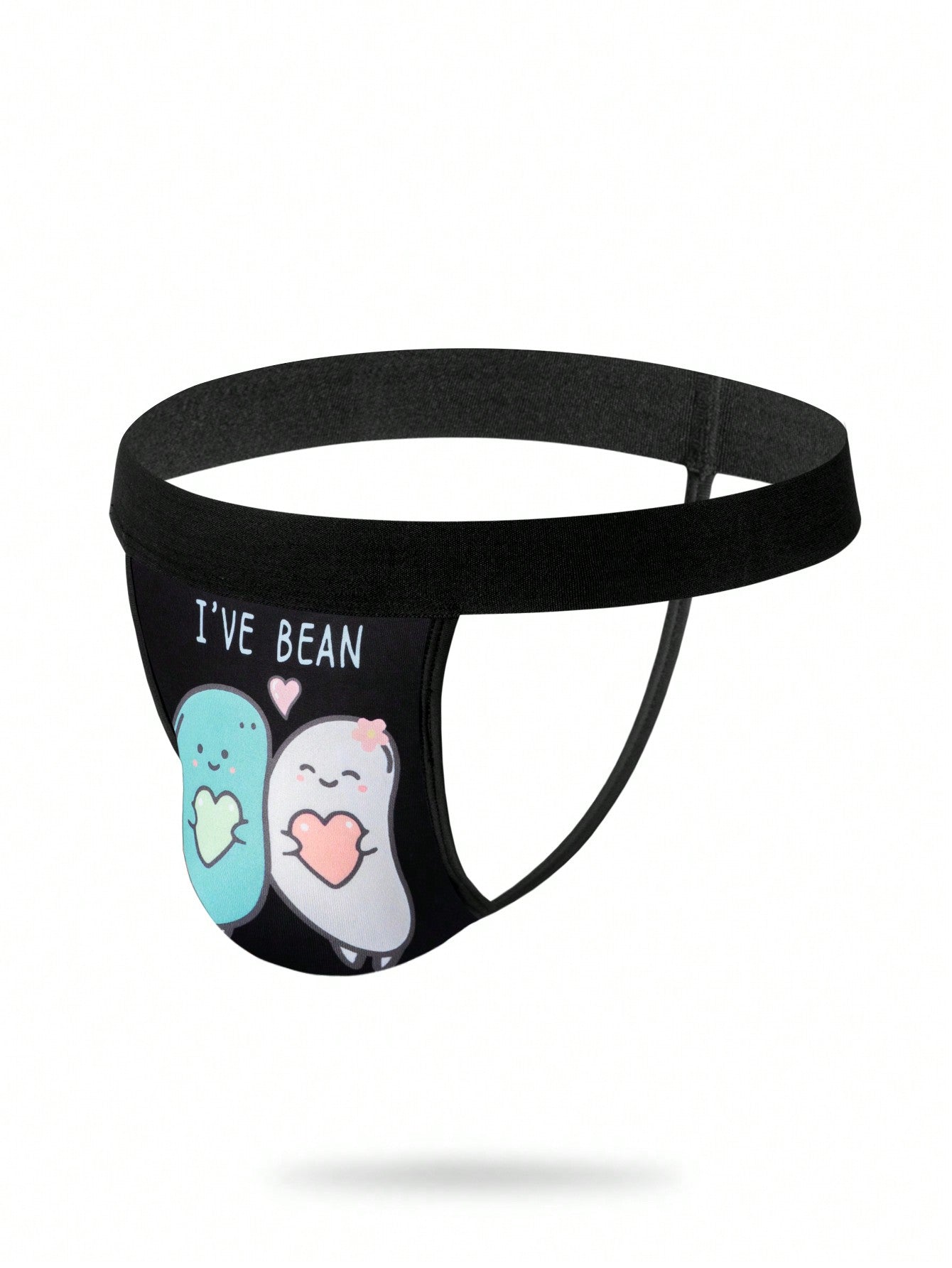Men's Letter And Cartoon Print G-String Underwear