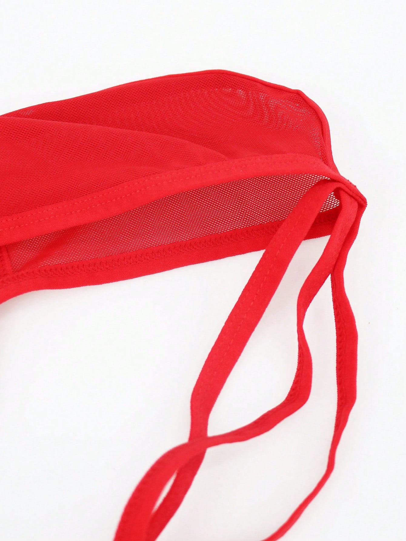 Men’s Red Mesh Short, Lightweight Fabric, Simple and Clean Design