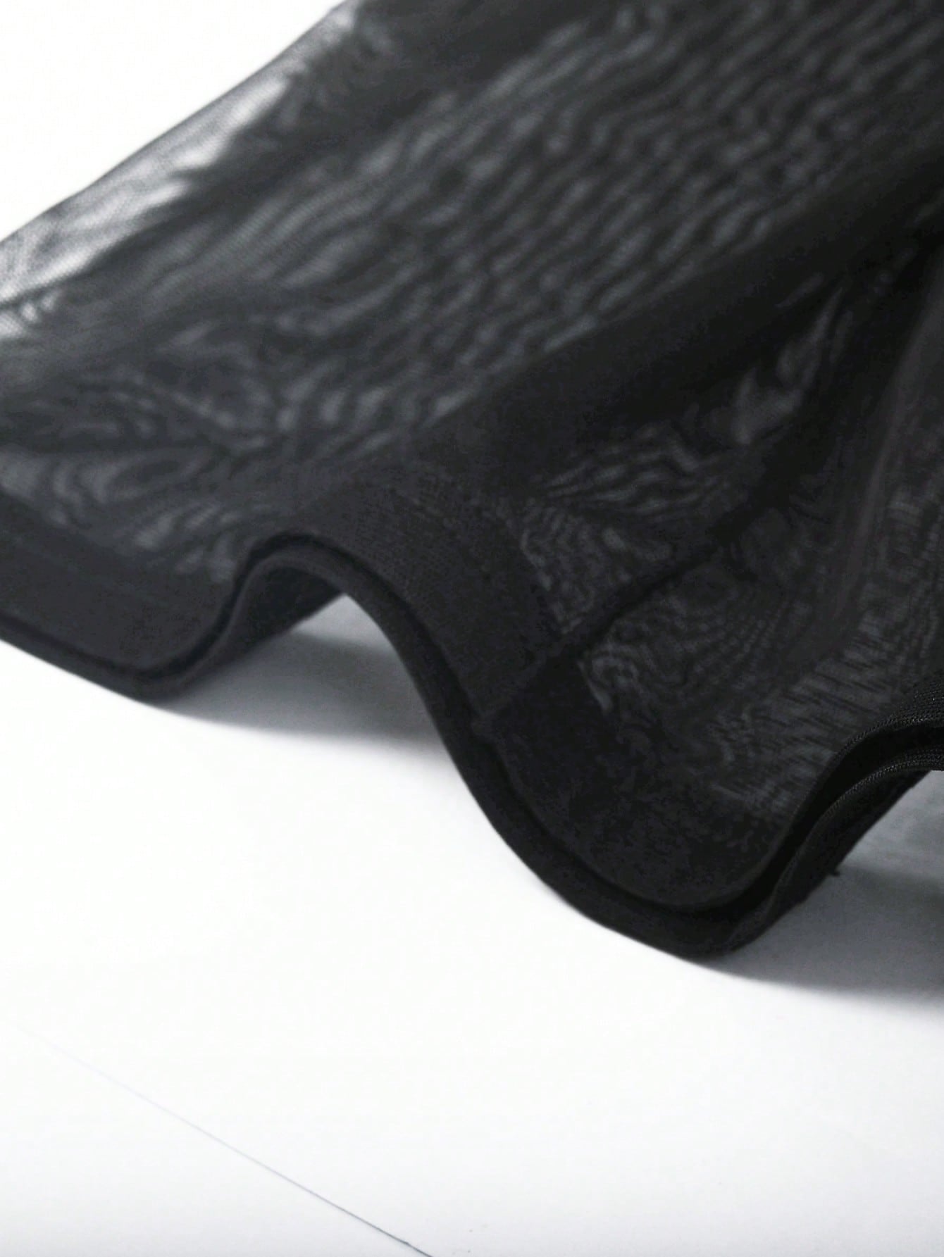 Men's Black Mesh Contrast Fabric Underwear