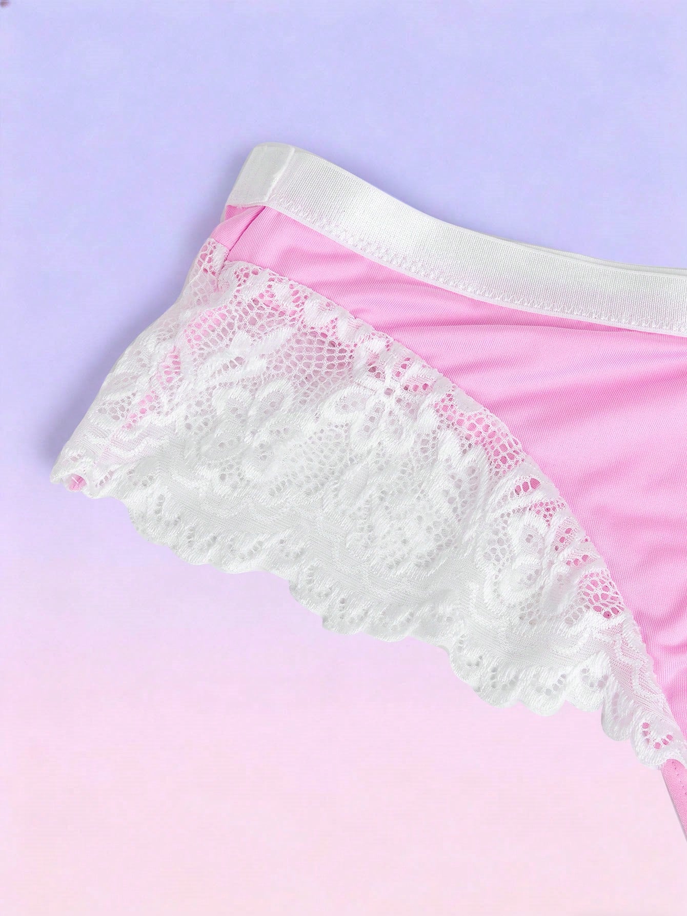 Lace Trim Sexy Briefs For Men