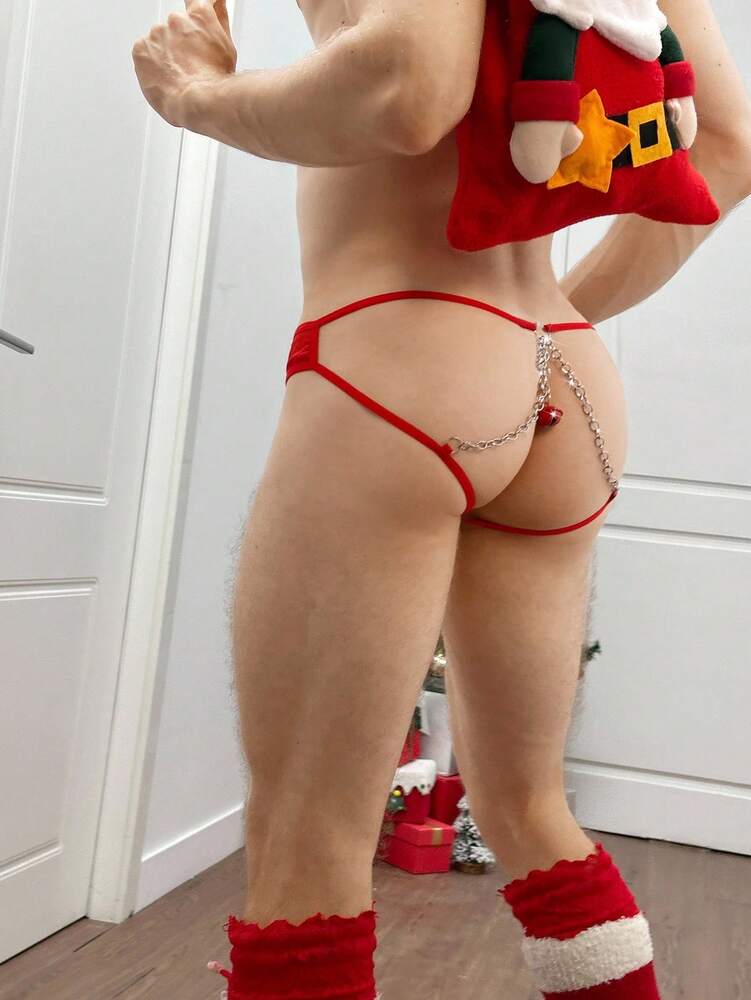 Men’s Holiday Ribbon Mesh Shorts – Festive Bowknot Design