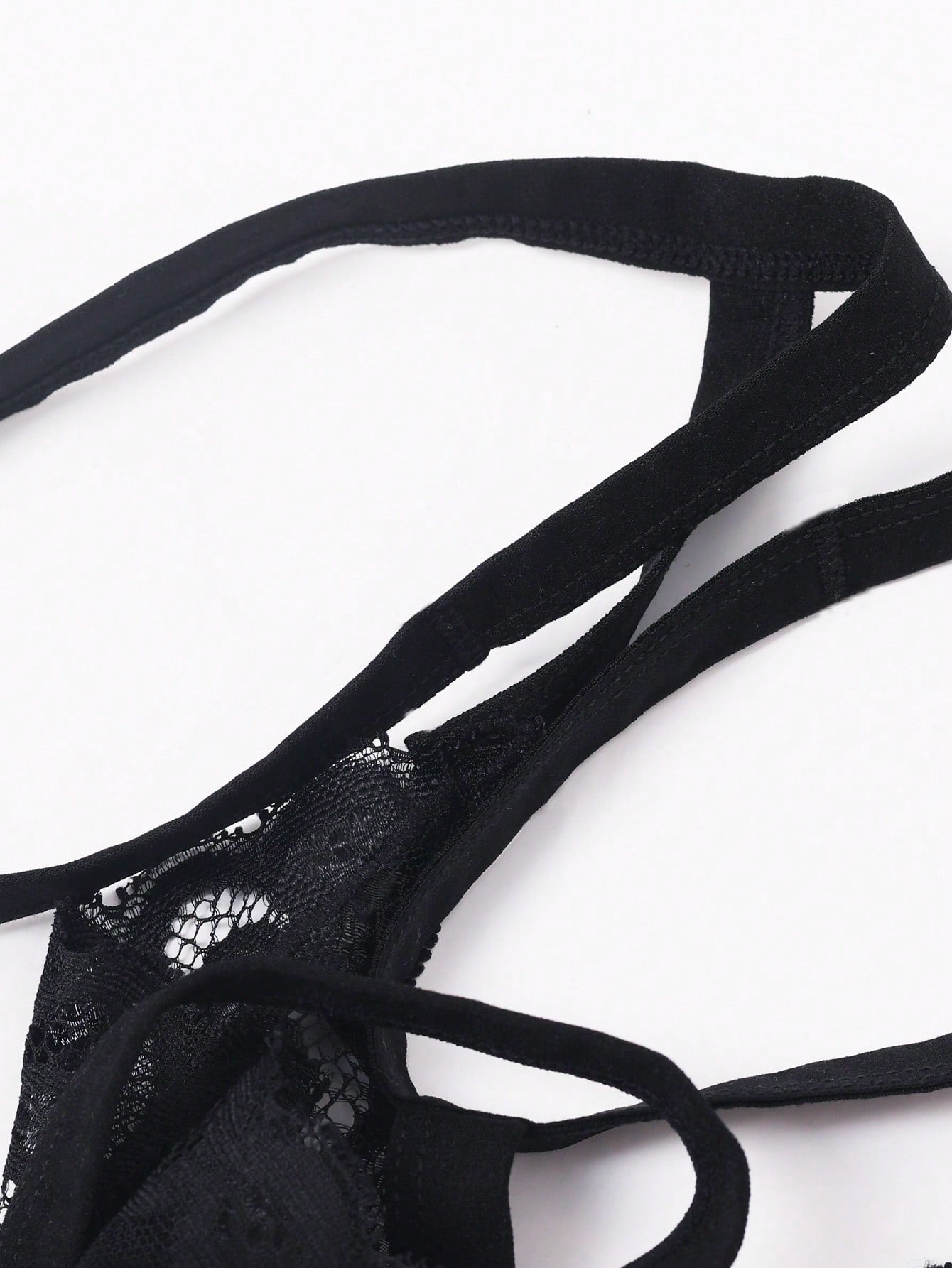 Men’s Black Lace Short, Lightweight Fabric, Simple Construction