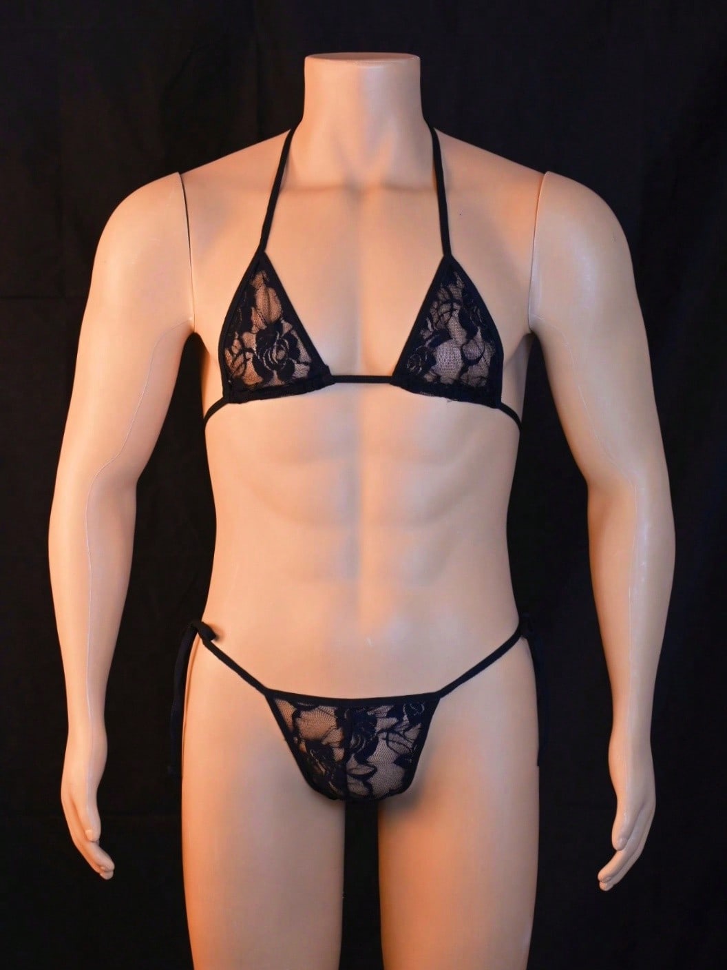 Lace Underwear And Briefs Set For Men 2pcs