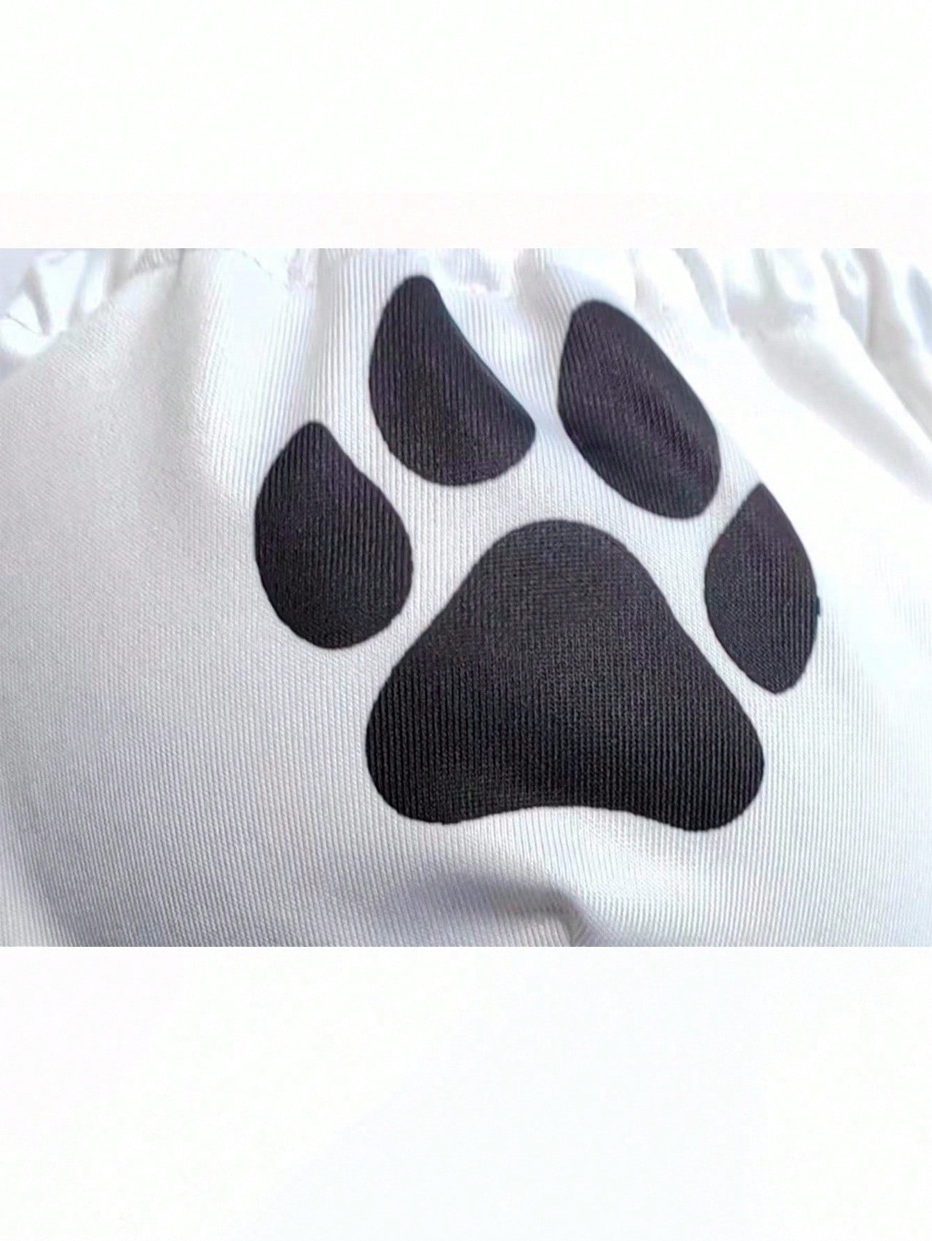 Men’s Plus Size Printed Short With Cartoon Pattern, White Color, For Casual Wear