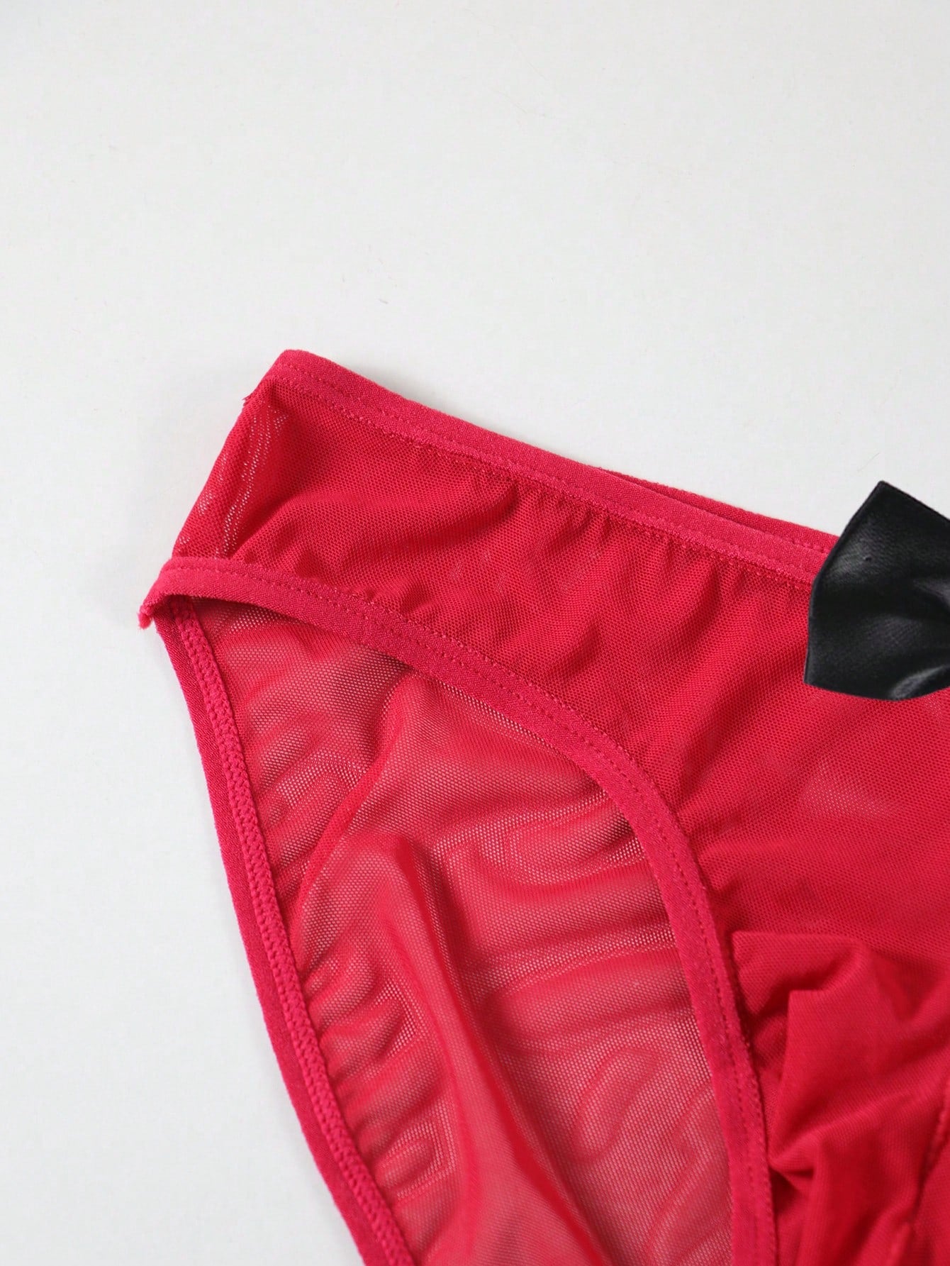 Solid Color Semi Transparent Mesh Triangle Briefs For Men