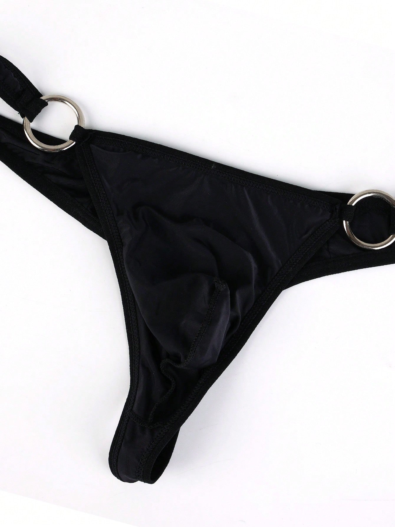 Men’s Solid Color Short With Circular Accent Detail For Daily Use