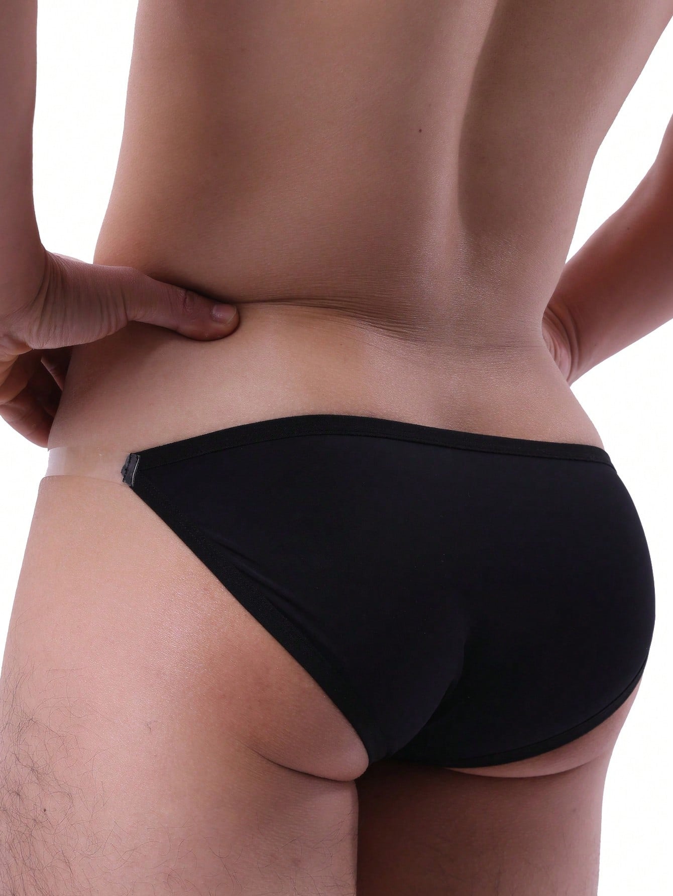 Men's Ice Silk High Cut Swim Briefs With U Convex Design