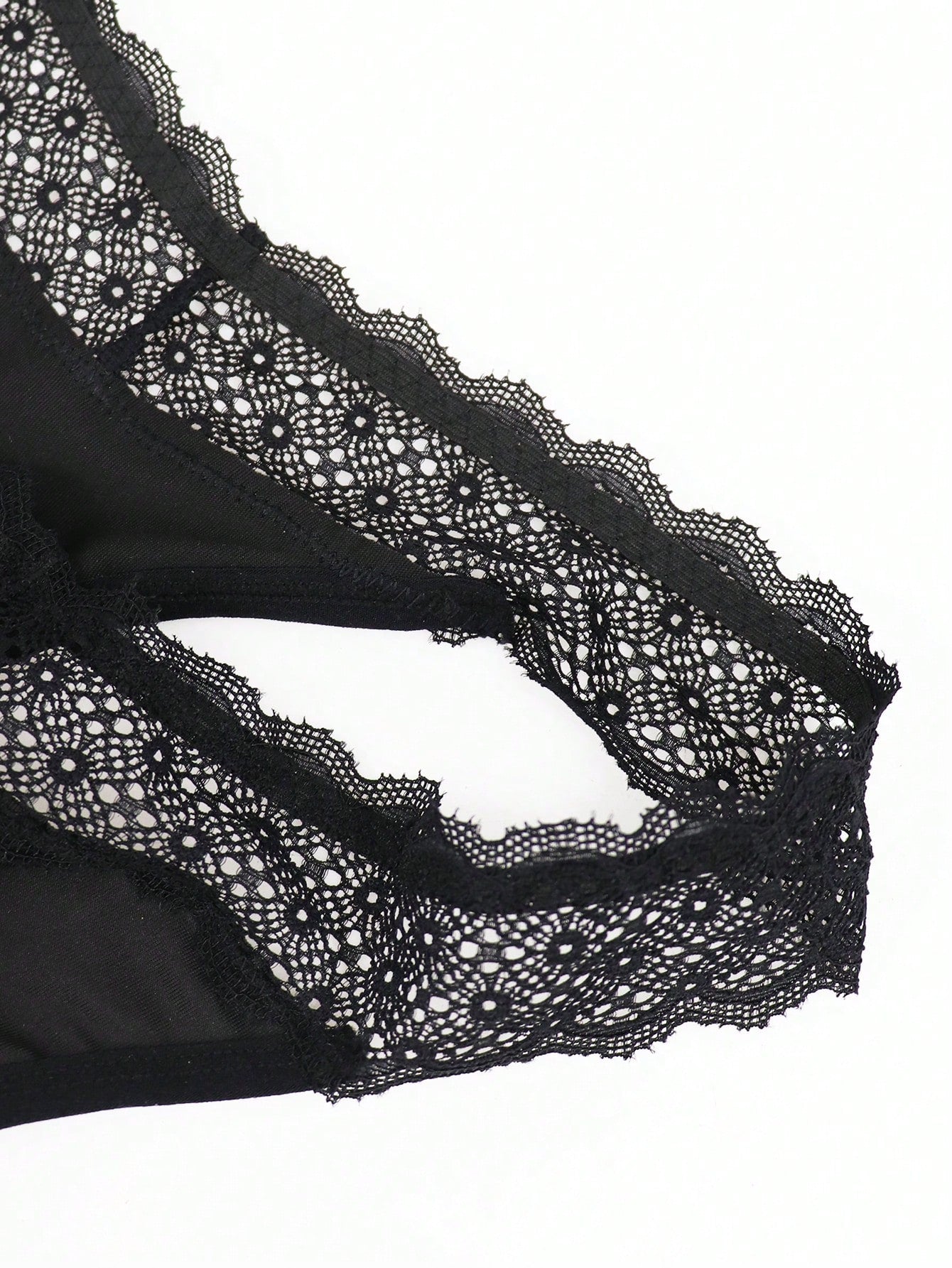 Men's Fabric U-Pouch Lace Trim Briefs