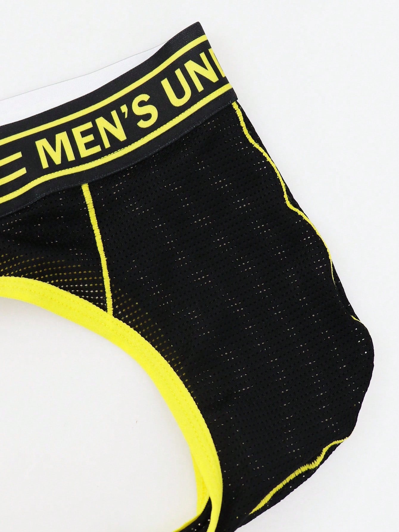 Men’s Mesh Short with Letter Graphic and Contrast Piping, Lightweight Fabric